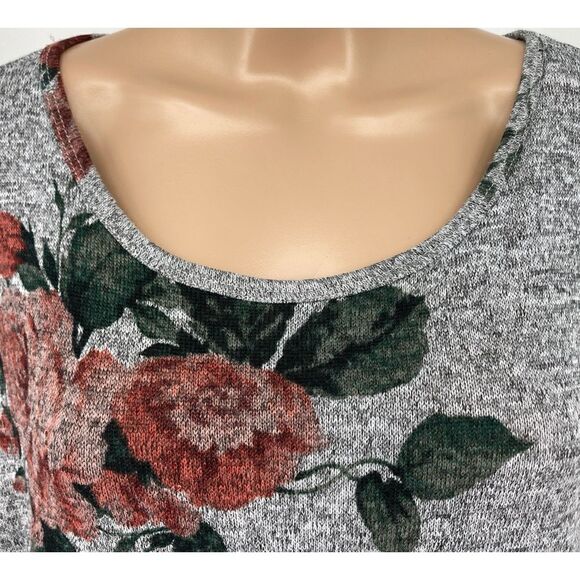 Bobble Brooks Plus Size Dolman Sleeve Rose Knit Sweater:Top Size 1X - Picture 3 of 9